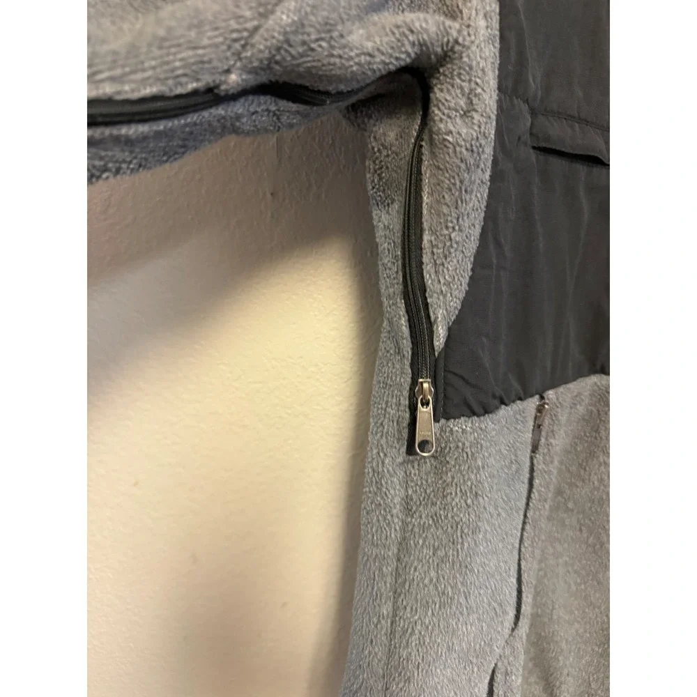 The North Face Denali Polartec Recycled Fleece Jacket Gray Black Men's M
